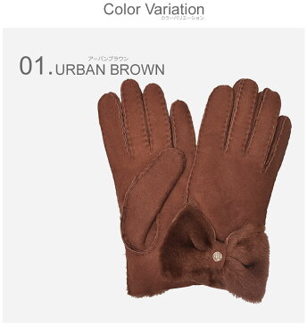 【限定クーポン配布】【メール便可】UGG アグ 手袋 ボウ ショーティ グローブ BOW SHORTY GLOVE 17368 レディース 黒 ブラック ブラウン グレー 革小物 レザー 防寒 リボン シープスキン 撥水 おしゃれ 誕生日 プレゼント ギフト