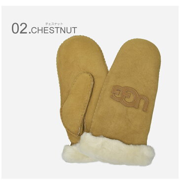 【限定クーポン配布】【メール便可】UGG アグ 手袋 ロゴ ミトン LOGO MITTEN 17370 レディース 黒 ブラック ブラウン グレー グローブ 革小物 レザー 防寒 シープスキン 撥水 ロゴ おしゃれ 誕生日 プレゼント ギフト