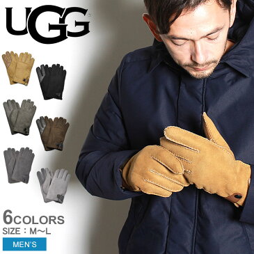 【限定クーポン配布】UGG アグ 手袋 シープスキン サイド タブ テック グローブ M SHEEPSKIN SIDE TAB TECH GLOVE 18713 メンズ 防寒 冬物 男性 プレゼント 贈り物 シンプル カジュアル 保温 誕生日 プレゼント ギフト