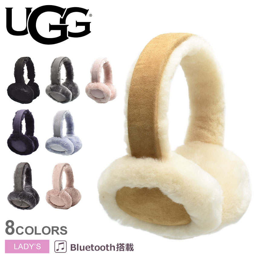 《今だけ！店内全品ポイントアップ》UGG アグ 耳あて シープスキン ブルートゥース イヤーマフ W SHEEPSKIN BLUETOOTH EAR MUFF 17651 レディース ワイヤレス ヘッドホン イヤーマフラー 防寒 冬物 プレゼント 贈り物 シンプル カジュアル 保温