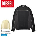 ディーゼル 《今だけ！店内全品ポイントアップ》ディーゼル セーター メンズ DIESEL K-WICHITA KNIT WEAR A04085 0WCAG トップス 長袖 ブランド シンプル ニット カジュアル ライン クルーネック 刺繍 ワンポイント ニット 人気 定番 おしゃれ ブラック 黒 ベージュ