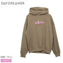 デイドリーマー フラワー ロゴ フーディー パーカー DAYDREAMER FLOWER LOGO HOODIE レディース S568G4307 ブラウン 茶 ウエア スウェット スエット トップス カジュアル シンプル ゆったり レトロ ロゴ 刺繍 かわいい ポップ コットン 花 誕生日 プレゼント ギフト