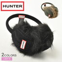 《今だけ！店内全品ポイントアップ》ハンター 耳あて レディース ケーブル イヤーマフ HUNTER CABLE EAR MUFF HR10012 防寒 冬物 ニット ケーブル編み ブランド イヤーマフラー ロゴ シンプル カジュアル ファー プレゼント 贈り物 ギフト ブラック 黒 グレー