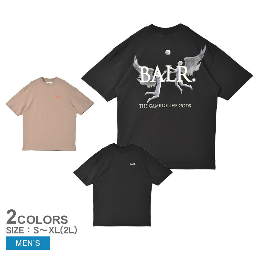 楽天Z-MALLボーラー 半袖Tシャツ メンズ GAME OF THE GODS BOX FIT T-SHIRT BALR. B1112.1240 ウエア Tシャツ トップス クルーネック 刺繍 刺しゅう プリント バックプリント グラフィック ブランド シンプル
