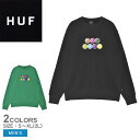 ハフ スウェットシャツ メンズ LUCKY CREWNECK HUF PF00727 ウェア トップス トレーナー 裏起毛 スエット スケーター スケボー 長袖...