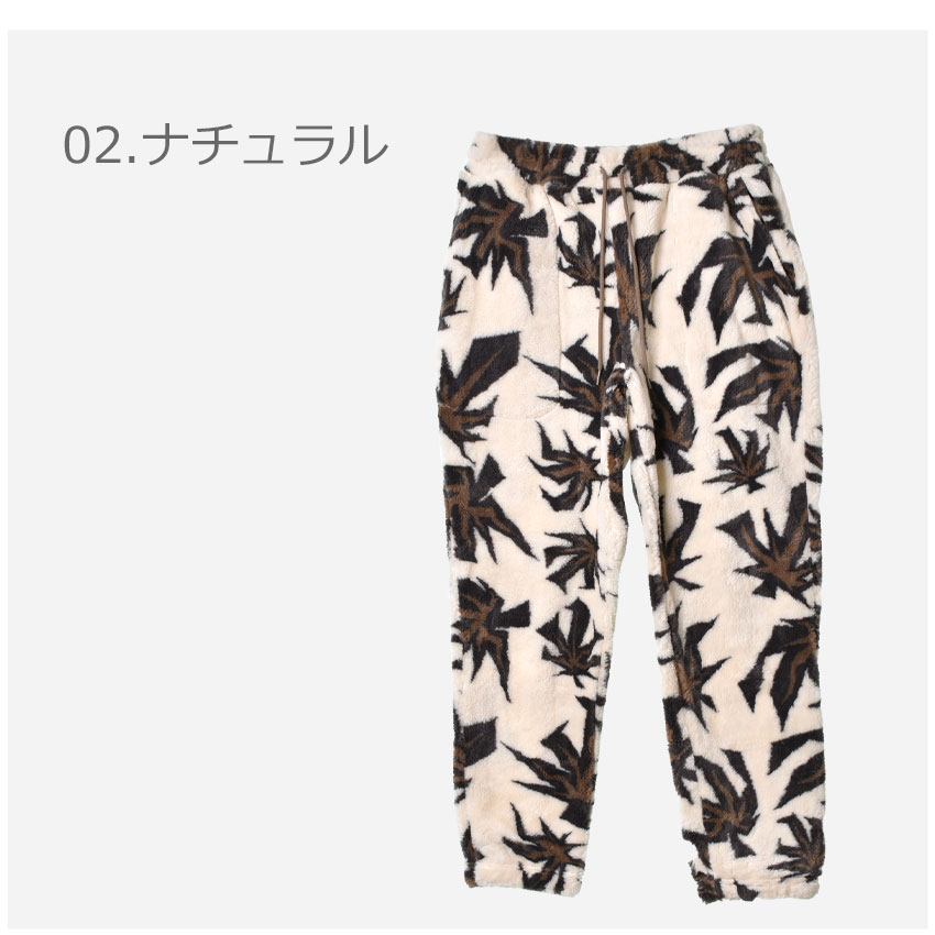 ハフ ボトムス メンズ LOWELL JACQUARD SHERPA PANT HUF PT00258 ロングパンツ フリースパンツ ボアパンツ 総柄 柄 ポケット フリース ボア ズボン 長ズボン 防寒 保温 あったか カジュアル ストリート スケーター スケボー おしゃれ