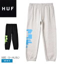 《今だけ！店内全品ポイントアップ》ハフ スウェットパンツ メンズ メガブラスト フリース パンツ HUF MEGABLAST FLEECE PANT PT00251 カジュアル ストリート スケート スウェットパンツ ズボン 長ズボン ロングパンツ ロゴ 運動 無地 ブラック 黒 グレー