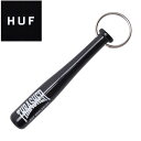 《今だけ！店内全品ポイントアップ》ハフ キーホルダー メンズ レディース THRASHER スラッシャー MINI BAT BOTTLE OPENER KEYCHAIN HUF AC00730 ボトルオープナー キーチェーン 栓抜き ギフト プレゼント アクセサリー 小物 ミニバット ブラック 黒