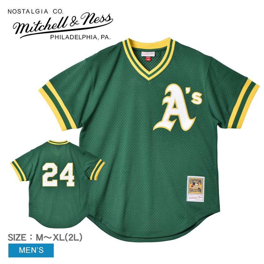 《アイテム名》ミッチェルアンドネス ユニフォーム MITCHELL ＆ NESS メンズ ABPJ3047-OAT91RHEDKGN《ブランドヒストリー》Mitchell ＆ Nessは、1904年にアメリカ・フィラデルフィア州の同市内において、レスラーかつテニスのチャンピオンだったフランク・P・ミッチェルと、スコットランド人ゴルファ−のチャールズ・M・ネスにより創設されました。高品質・高縫製技術をモットーに、現代でもNBA(バスケットボール)、MLB(野球)、NFL(アメフト)、NHL(アイスホッケー)、NCAA(大学スポーツ協会)、MLS(サッカー)のアメリカ4大スポーツを完全サポートし、多くの公式トレーニングウェアのライセンスウェアを取り扱っています。世界中に愛好家を抱え魅了し続けるヴィンテージジャージの老舗ブランドです。《アイテム説明》ミッチェルアンドネスより「MLB AUTHENTIC RICKEY HENDERSON OAKLAND ATHLETICS 1991 BP JERSEY」です。1991年当時、オークランド・アスレチックスのユニフォームを再現。リッキー・ヘンダーソン選手モデル。高品質な造りで、チームロゴと背番号がデザインされています。《カラー名/カラーコード/管理No.》オークランド・アスレチックス/-/"23820300"こちらの商品は、並行輸入により海外から輸入しております。製造・入荷時期により、細かい仕様の変更がある場合がございます。上記を予めご理解の上、お買い求め下さいませ。関連ワード：ウエア トップス ベースボールジャージ ストリート オーセンティック ブランド カジュアル アメカジ スポーティ ロゴ 半袖 人気 メッシュdate 2022/07/26■関連ワード：10代 20代 30代 40代 50代 60代 70代 80代 おすすめ お父さん ギフト センスのいい パパ ユニーク 人気 使える 初任給 古希 喜ぶ 喜寿 変わった 夫 実用的 家族 彼女 彼氏 感謝 父の日 父娘 父子 父親 珍しい 義父 義理 贈り物 還暦Item SpecブランドMITCHELL ＆ NESS ミッチェルアンドネスアイテムユニフォームスタイルNoABPJ3047-OAT91RHEDKGN商品名MLB AUTHENTIC RICKEY HENDERSON OAKLAND ATHLETICS 1991 BP JERSEY性別メンズ原産国Vietnam 他素材ポリエステル 100％採寸単位(cm)身幅肩幅袖丈裄丈総丈M5548214576L60512348.578XL(2L)655523.55180※上記サイズは、実際に同一の商品を採寸した結果です。商品によっては個体差がありますので誤差がでることが御座いますので参考目安としてご覧下さい。また、測定方法によっても誤差が生じますので、予めご了承ください。サイズについて詳しくはこちらをご覧下さい。当店では、スタジオでストロボを使用して撮影しております。商品画像はできる限り実物を再現するよう心掛けておりますが、ご利用のモニターや環境等により、実際の色見と異なる場合がございます。ご理解の上、ご購入いただけますようお願いいたします。