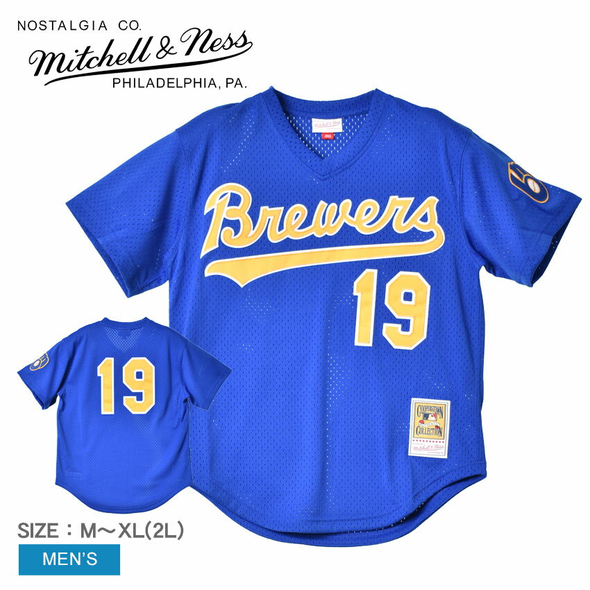 【今だけクーポン配布中】ミッチェルアンドネス ユニフォーム メンズ MITCHELL ＆ NESS MLB AUTHENTIC ROBIN YOUNT MILWAUKEE BREWERS 1991 JERSEY ABPJ3011-MBR91RYOROYA ウエア トップス ベースボールジャージ ストリート オーセンティック ブランド カジュアル