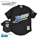 《今だけ！店内全品ポイントアップ》ミッチェルアンドネス ユニフォーム メンズ MITCHELL ＆ NESS MLB AUTHENTIC WADE BOGGS TAMPA BAY RAYS 1998 JERSEY ABPJ3032-TBR98WBOBLCK ウエア トップス ベースボールジャージ ストリート オーセンティック ブランド カジュアル