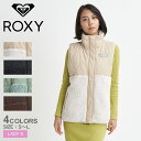 《今だけ！店内全品ポイントアップ》ロキシー ベスト レディース UPON US VEST ボアベスト ROXY RJK234013 アウター 上着 ボア キルト 中綿 中わた ウェア ロゴ シンプル カジュアル サーフ スポーティ ジップアップ おしゃれ 防寒 アウトドア レジャー キャンプ ブランド 秋