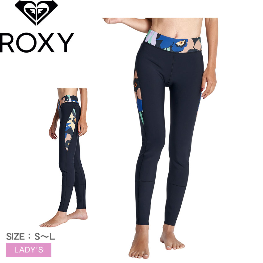 楽天Z-MALL《今だけ！店内全品ポイントアップ》ロキシー スイムウェア レディース 1.0 RAGGAE RADNESS PANT ウォーターパンツ ROXY RWT231715 スポーツ サーフ サーフィン ビーチ スイムウェア 川 海 アウトドア シンプル ヨガ フィットネス レギンス ブラック 黒