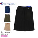 《今だけ！店内全品ポイントアップ》チャンピオン スカート レディース スカート CHAMPION SKIRT CW-W203 ボトムス ウエア ストレッチ 運動 カジュアル ミドルスカート ストレッチ 伸縮 スリット ワンポイント 刺繍 通学 タウンユース スポーティー デイリー シンプル ブルー