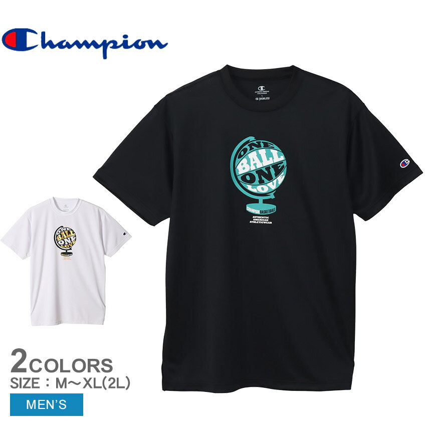 【ネコポス配送】 チャンピオン 半袖Tシャツ メンズ CHAMPION ショートスリーブTシャツ ショートスリーブ クルーネック ウエア トップス シンプル カジュアル アメカジ バスケ バスケットボール スポーティ プリント ロゴ 刺繍 ブランド ONE BALL ONE LOVE
