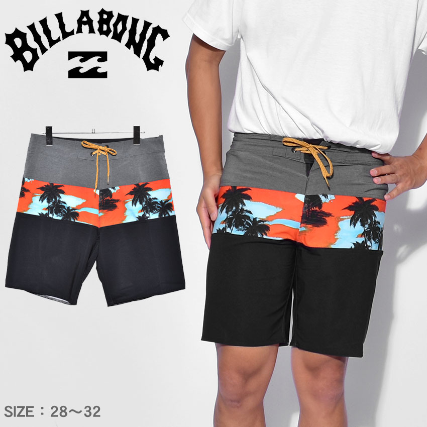 《今だけ！店内全品ポイントアップ》【ゆうパケット配送】 ビラボン トリボング プロ サーフパンツ BILLABONG TRIBONG PRO メンズ BB011520 ブラック 黒 レッド ボトムス サーフ 迷彩 カジュアル おしゃれ サーフィン 海 マリンスポーツ ブランド プリント