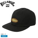 ビラボン 帽子 BILLABONG BONG デイズ ストラップバック キャップ BONG DAYS STRAPBACK CAP メンズ オールシーズン ブランド ストリート シンプル カジュアル アウトドア ロゴ 6パネル ブラック 黒 フリーサイズ BD012903 国内正規品