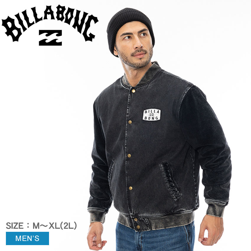 【今だけクーポン配布中】ビラボン ジャケット メンズ DENIM STADIUM BILLABONG BE012753 アウター スタジャン スタジアムジャケット デニムジャケット デニム 上着 刺しゅう 刺繍 ポケット ブルゾン カジュアル スタジアムジャンパー 長袖 スケーター スケボー 国内正規品