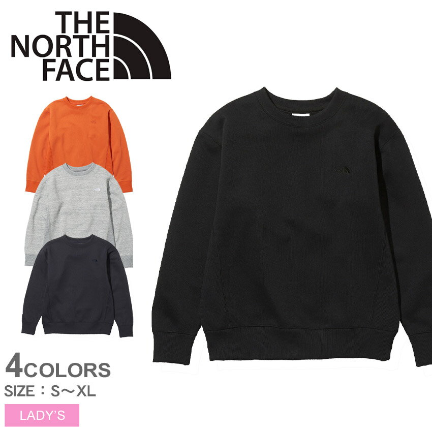 ザ ノースフェイス ヘザー スウェット クルー スウェット THE NORTH FACE HEATHER SWEAT CREW レディース NTW62133 ブラック 黒 グレー トップス スウェット スエット ウエア ノースフェース ブランド アウトドア レジャー シンプル ロゴ プレゼント ギフト