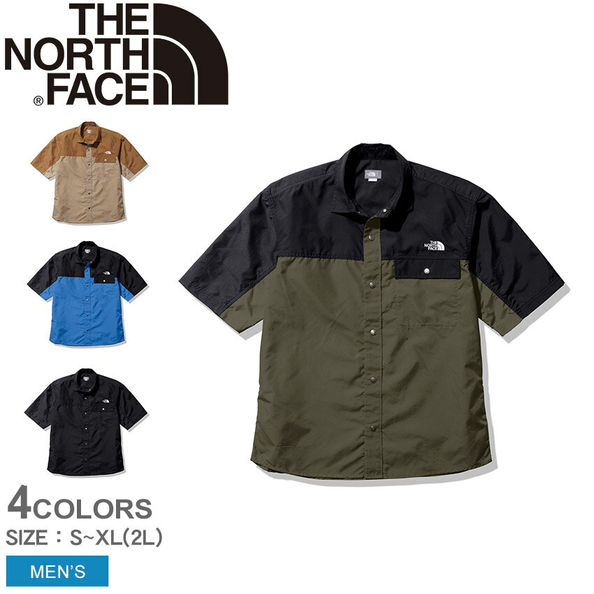 【今だけクーポン配布中】ザ ノースフェイス 半袖シャツ メンズ ショートスリーブヌプシシャツ THE NORTH FACE S/S Nuptse Shirt NR22331 ノースフェース トップス ウェア シンプル カジュアル アウトドア ロゴ ブランド ジャケット ライトアウター フェス 上着