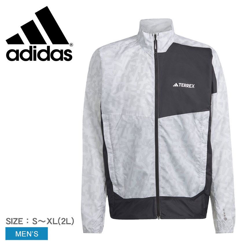 《今だけ！店内全品ポイントアップ》アディダス ジャケット メンズ テレックス トレイルランニング ウインドジャケット ADIDAS BVC35 トップス 上着 羽織 はっ水 撥水 登山 スポーツ トレーニング 運動 スポーツ スポーティ シンプル ウェア おしゃれ おすすめ 人気 ブランド