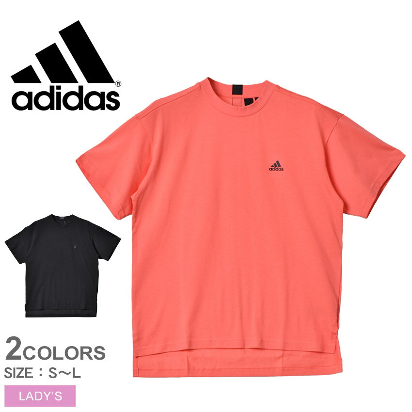 【今だけクーポン配布中】アディダス Tシャツ レディース ワーディング ルーズフィット Tシャツ ADIDAS WORDING LOOSE FIT TEE レディース ランニング 半袖Tシャツ 運動 スポーツウェア ジム フィットネス スポーティ ロゴ スリーストライプス ブラック 黒 ピンク