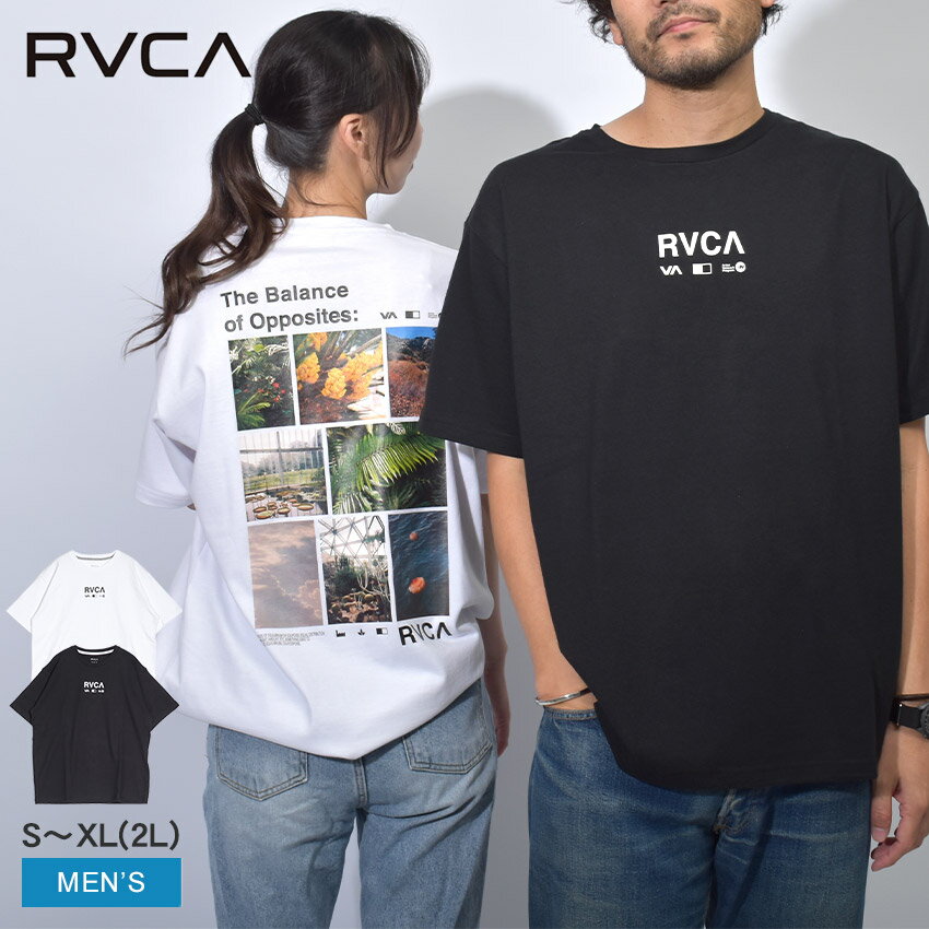 《今だけ！店内全品ポイントアップ》ルーカ 半袖Tシャツ メンズ TEXTBOOK MID RVCA BE04A241 トップス Tシャツ 半袖 バックプリント プリント ストリート スポーティ カジュアル ロゴ ウエア ウェア サーフィン サーファー スポーツ