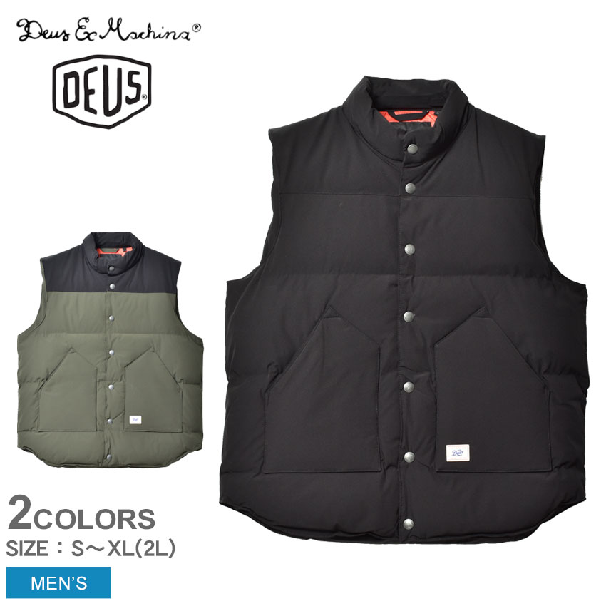 デウス エクス マキナ ROBSON PADDED VEST ベスト DEUS EX MACHINA メンズ DMF2061378 ブラック 黒 カーキ ブランド ウェア スポーティ ロゴ シンプル カジュアル ストリート おしゃれ キルティング 防寒 アウター レジャー キャンプ 上着 誕生日 プレゼント ギフト