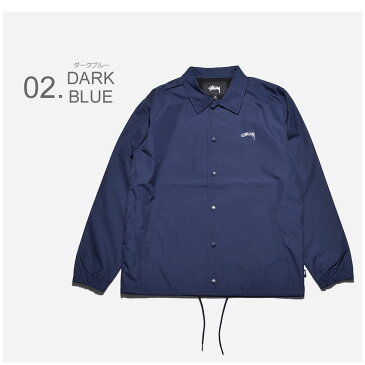 【限定クーポン配布】STUSSY ステューシー コーチ ジャケット クルーズ ブラック ワンポイント 上着 CRUIZE COACH JACKET BLACK DARKBLUE メンズ 夫 彼氏 誕生日プレゼント 結婚祝い ギフト おしゃれ