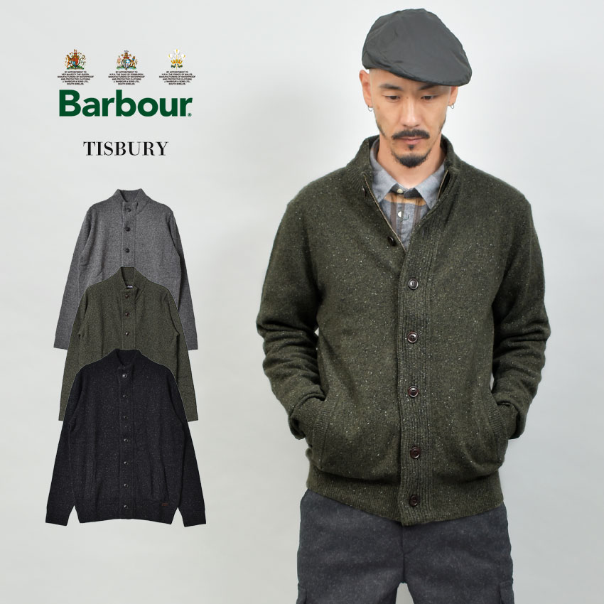 《今だけ！店内全品ポイントアップ》バブアー カーディガン メンズ ティズベリー BARBOUR TISBURY MKN1341 アウター バーブァー おしゃれ 長袖 羽織 ジップアップ ジップ カジュアル クラシカル 上着 紳士 ポケット プレゼント 贈り物 ブラック 黒 グレー