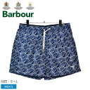 《今だけ！店内全品ポイントアップ》【ゆうパケット配送】 バブアー TIDAL スイム ショーツ 水着 BARBOUR TIDAL SWIM SHORTS メンズ MSW0046 ネイビー ボトムス ズボン ショート おしゃれ 総柄 波 プール 海 川 アウトドア ショーパン 水泳 カジュアル