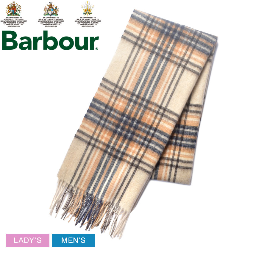 《今だけ！店内全品ポイントアップ》バブアー マフラー メンズ レディース トーリドン チェック スカーフ BARBOUR TORRIDON CHECK SCARF USC0359 バーブァー おしゃれ カジュアル クラシカル ロゴ タータンチェック チェック 防寒 ストール 定番 マルチカラー ベージュ