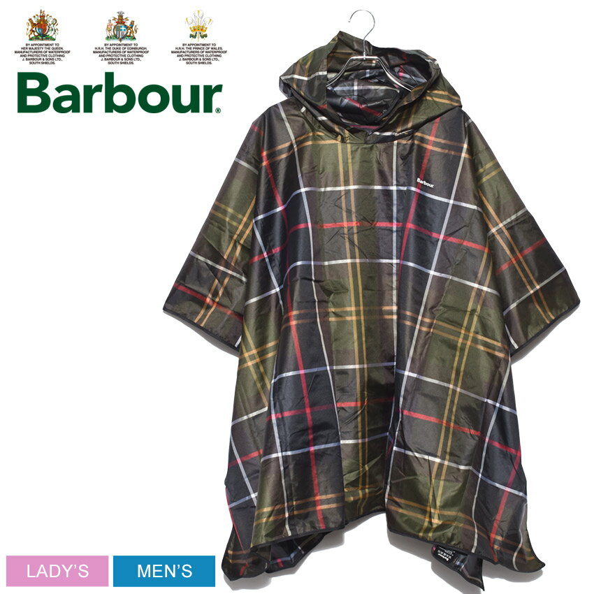 バブアー レインコート メンズ レディース タータン シャワープルーフ ポンチョ BARBOUR TARTAN SHOWER PROOF PONCHO UAC0214 アウター 上着 バーブァー 雨 レジャー アウトドア キャンプ フェス シンプル クラシック チェック柄 カーキ 緑