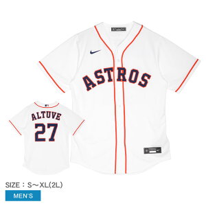 ナイキ ユニフォーム メンズ OFFICIAL REPLICA JERSEY NIKE T770-HUWH-HU7-A27 ウエア トップス ホセ・アルトゥーベ ヒューストン・アストロズ MLB メジャーリーグ ベースボールジャージ ブランド スポーティ ZSPO ロゴ 半袖 人気 ホワイト
