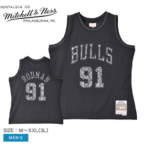 【今だけクーポン配布中】ミッチェル&ネス ユニフォーム メンズ NBA LEATHER SNAKESKIN SWINGMAN JERSEY BULLS 1995 DENNIS RODMAN デニス・ロッドマン シカゴ・ブルズ バスケ ZSPO