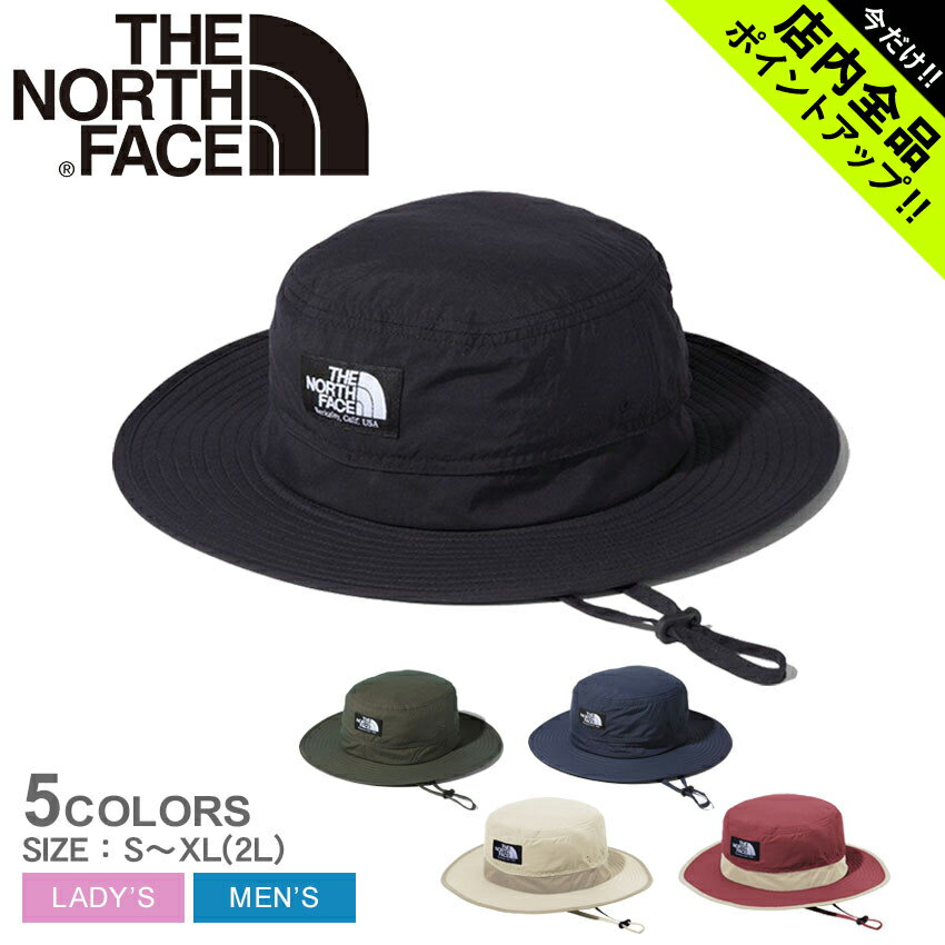 《今だけ！店内全品ポイントアップ》ザ ノースフェイス 帽子 メンズ レディース ホライズンハット THE NORTH FACE Horizon Hat NN02336 ノースフェース ノース シンプル アウトドア アドベンチャーハット サファリハット 日よけ UVカット 紫外線カット ベンチレーション