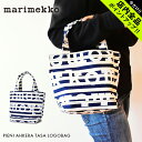 《今だけ！店内全品ポイントアップ》マリメッコ トートバッグ メンズ レディース PIENI AHKERA TASA LOGO トートバッグ MARIMEKKO 91398 カバン かばん 鞄 トート 北欧 kioski タサライタ柄 横縞 縞模様 ボーダー お出かけ 大容量 ブランド ロゴ 定番 人気 かわいい おしゃれ