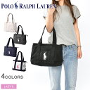 【割引クーポン配布】RALPH LAUREN ラルフローレン トートバック ミディアム トート MEDIUM TOTE レディース カバン かばん 鞄 バッグ バック トートバッグ キャンバス ビッグポニー 刺繍 人気 ブランド おでかけ シンプル 黒 白 誕生日 プレゼント ギフト