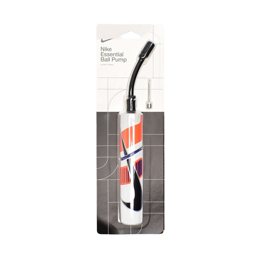 《今だけ！店内全品ポイントアップ》ナイキ ポンプ メンズ レディース エッセンシャル ボールポンプ NIKE ESSENTIAL BALL PUMP N.000.1384 バスケットボール用 空気入れ ハンドポンプ ボールポンプ エアーポンプ ホワイト 白 ブラック 黒 オレンジ