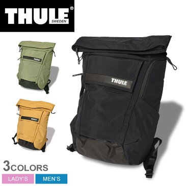 スーリー PARAMOUNT BACKPACK 24L バックパック THULE メンズ レディース PARABP2116 ブラック 黒 グリーン イエロー 鞄 リュック ロールトップ カジュアル シンプル モダン ロゴ アウトドア レジャー 旅行 通勤 通学 通気性 誕生日 プレゼント ギフト