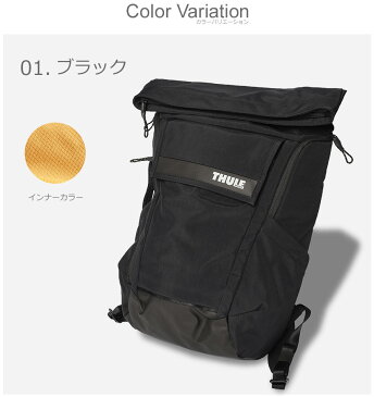 スーリー PARAMOUNT BACKPACK 24L バックパック THULE メンズ レディース PARABP2116 ブラック 黒 グリーン イエロー 鞄 リュック ロールトップ カジュアル シンプル モダン ロゴ アウトドア レジャー 旅行 通勤 通学 通気性 誕生日 プレゼント ギフト