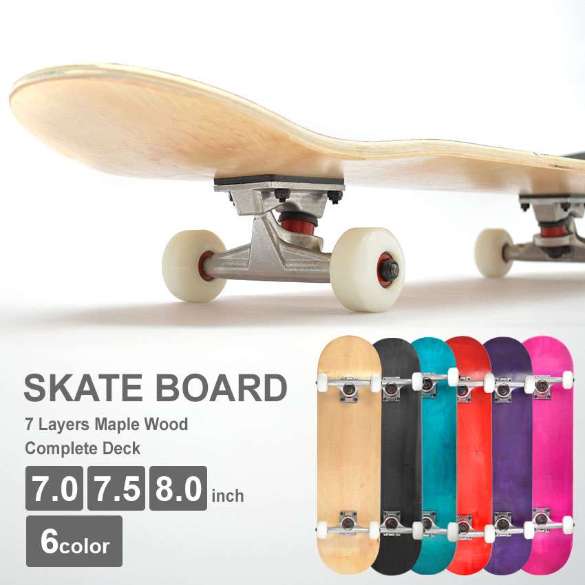 《今だけ！店内全品ポイントアップ》スケートボード 7レイヤーズ メープルウッド コンプリートデッキ スケートボード SKATEBOARD 7LAYERS MAPLE WOOD COMPLETE DECK メンズ レディース ブラック 黒 ブルー 青 スケボー ボード スケート ストリート【ラッピング対象外】