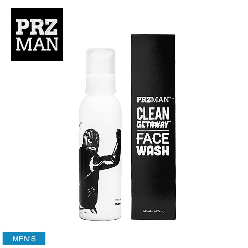 【今だけクーポン配布中】プラズマン PRZMAN フェイスウォッシュ 120ml PRZMAN PRZ-3227 CLEAN GETAWAY FACE WASH メンズ 男性 メンズコスメ 洗顔 クレンジング スキンケア 美容 天然成分 コスメ 男性用 【航空便対象外商品】 ギフト 内祝い 【ラッピング対象外】