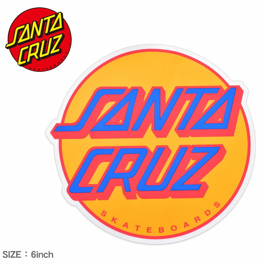 《今だけ！店内全品ポイントアップ》【ゆうパケット配送】サンタ クルーズ ステッカー SANTA CRUZ OTHER DOT STICKER 6IN オレンジ ブルー 88281772 ロゴ シール スケートボード スケボー スポーツ アウトドア ストリート おしゃれ デッキ ヘルメット PC スマホケース 車