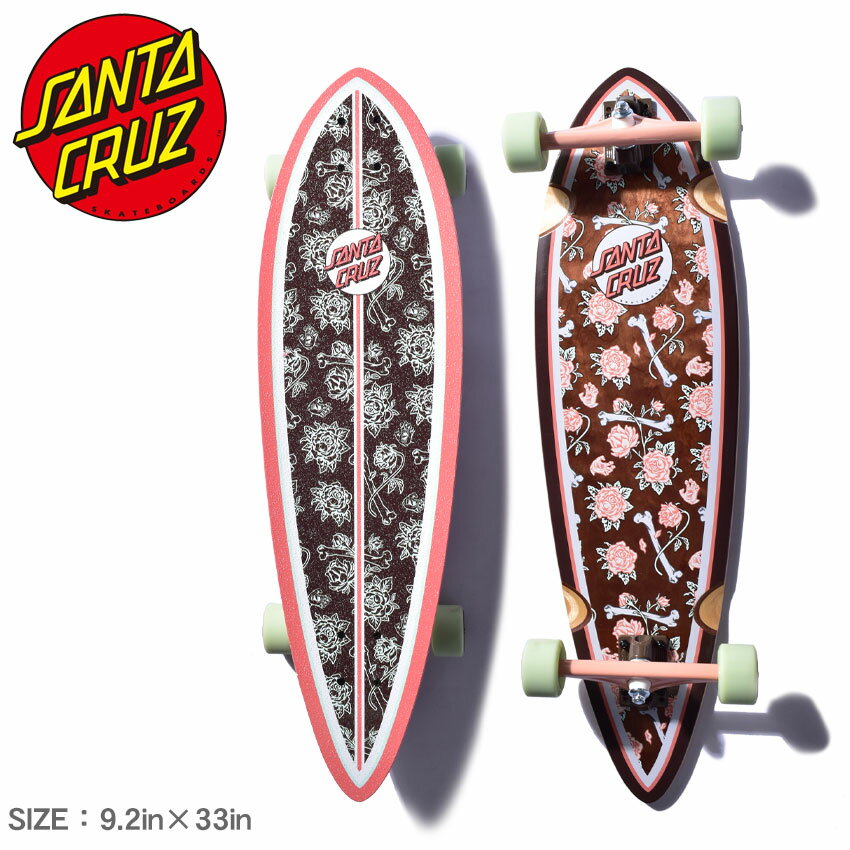 《今だけ！店内全品ポイントアップ》サンタクルーズ スケートボード SANTA CRUZ PINTAIL FLORAL DECAY 9.2×33 ブラウン 11116301 スケボー ボード スケート ストリート デッキ コンプリート スポーツ ロゴ アウトドア ウィール フラワー 花 グリーン 【ラッピング対象外】