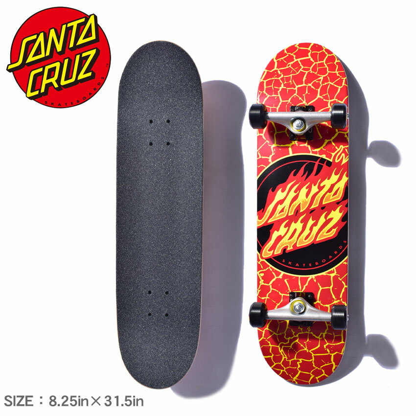 《今だけ！店内全品ポイントアップ》サンタクルーズ スケートボード SANTA CRUZ FLAME DOT LARGE SK8 COMPLETES マルチ 11116258 スケボー ボード スケート ストリート デッキ コンプリート シンプル スポーツ ロゴ アウトドア ウィール 人気 定番 レッド イエロー