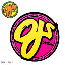 【ネコポス配送】オージェー ステッカー OJ CLASSIC NEON VINYL STICKER 3IN イエロー 黄 ピンク 88281788 シール スー...