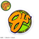 【ネコポス配送】オージェー ステッカー OJ STANDARD CLEAR MYLAR STICKER 1.5IN×1.5IN オレンジ グリーン 緑 マルチ ...