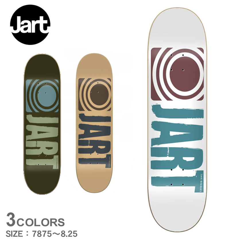 【今だけクーポン配布中】ジャート スケートボード デッキ メンズ レディース CLASSIC DECK JART SKATEBOARDS JADE0022A069 JADE0022A070 JADE0022A072 スケート スケボー デッキ ストリート ロゴ 人気 シンプル おしゃれ マルチカラー ブラック 黒【ラッピング対象外】