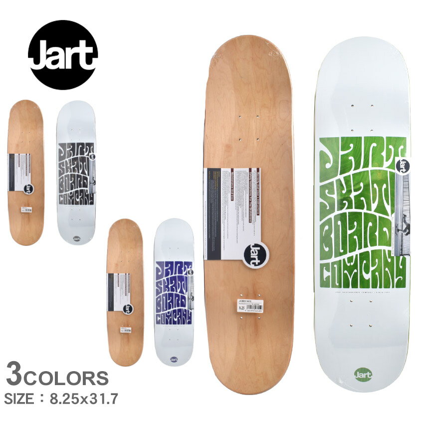 《今だけ！店内全品ポイントアップ》ジャート スケートボード デッキ メンズ レディース WOODSTOK 8.25x31.7 JART SKATEBOARDS JADE0022A016 スケート スケートボード スケボー デッキ ストリート ブラック 黒 パープル グリーン ホワイト 白【ラッピング対象外】